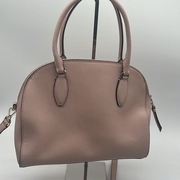 Kate Spade New York Pink Leather Dome Double Handle Crossbody Satchel BLEMISH - Picture 4 of 13